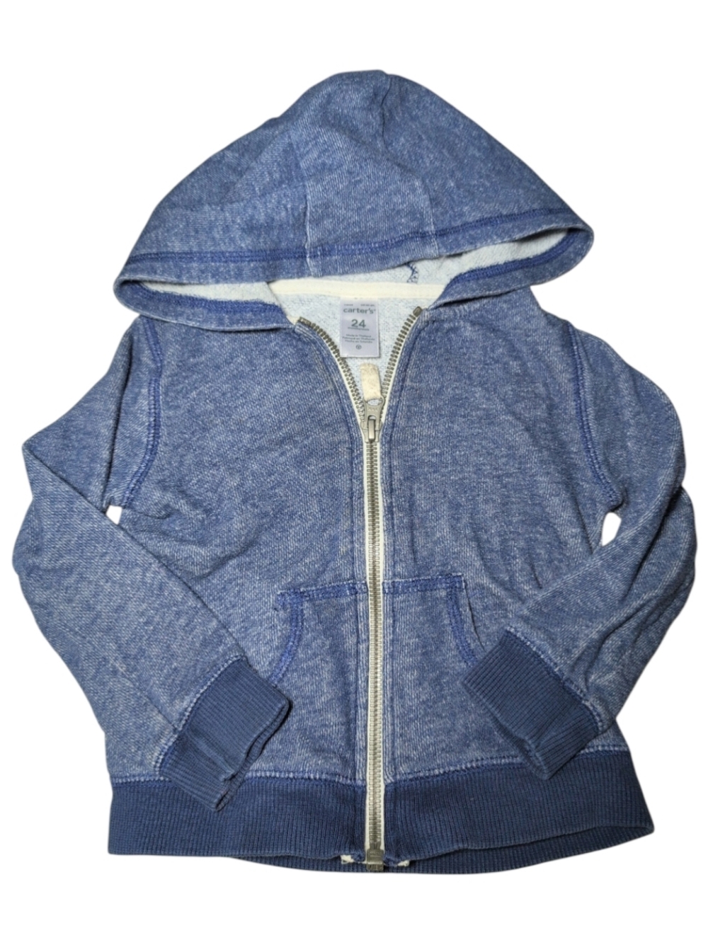 🍁2/$7🍁 CARTER'S Solid Blue Full Zip Hoodie